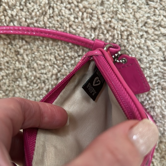 Coach Poppy Coated Canvas Wristlet - Picture 7 of 9